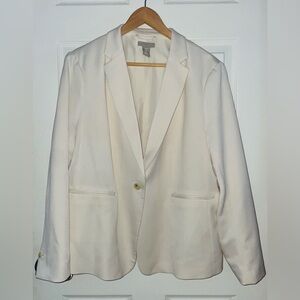 H&M Cream Lined Blazer Jacket XL